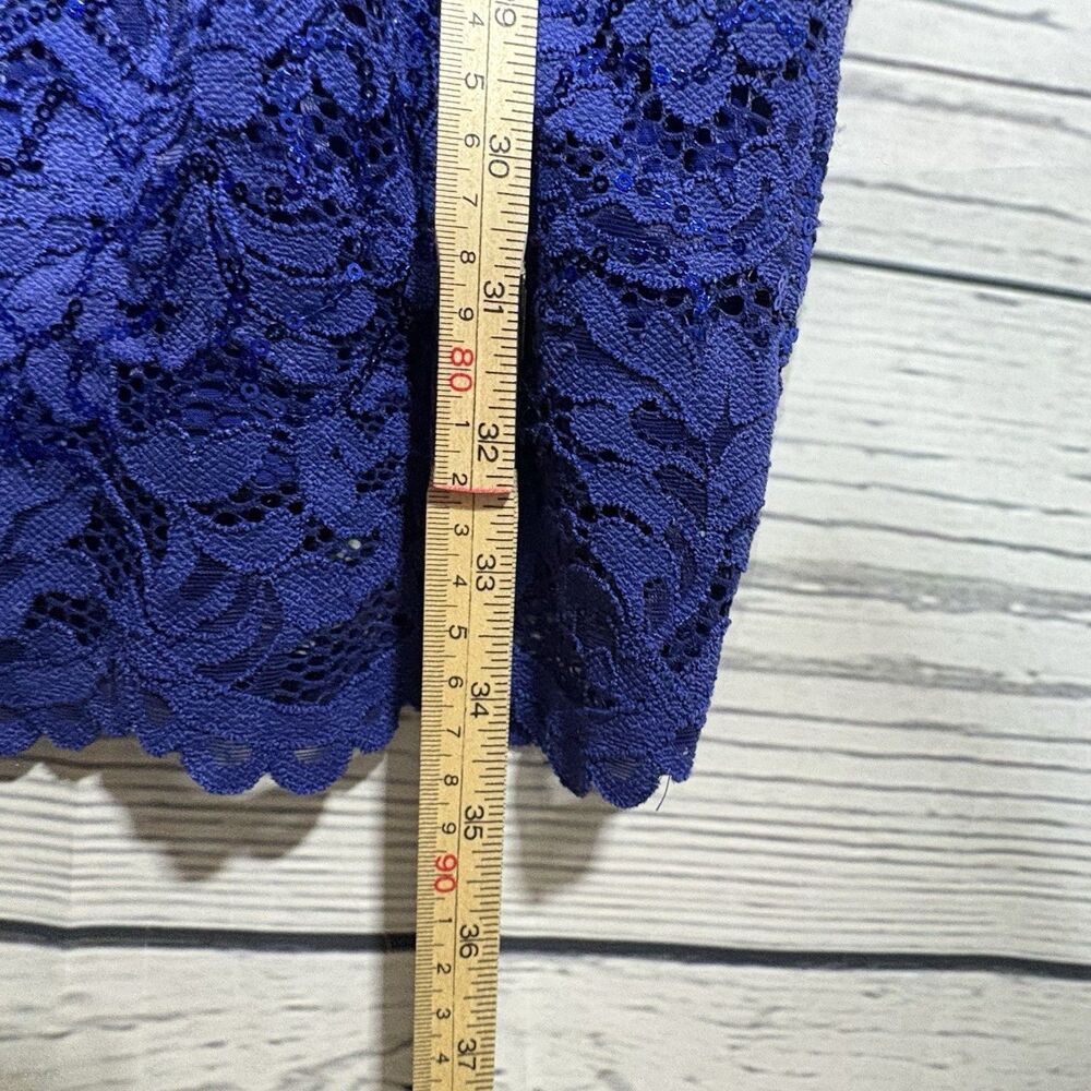 MARINA Cobalt Blue Bodycon Formal Cocktail Party Dress Size 12 Womens NWT - Picture 7 of 9